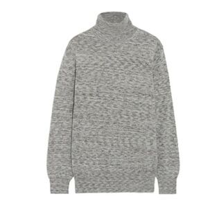 Theory Cashmere Gray Space Dye Turtleneck Sweater size Medium